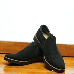 Dr. Scholl’s Slip-On Comfort Shoes Black Women’s Size 10 With Zipper Accent